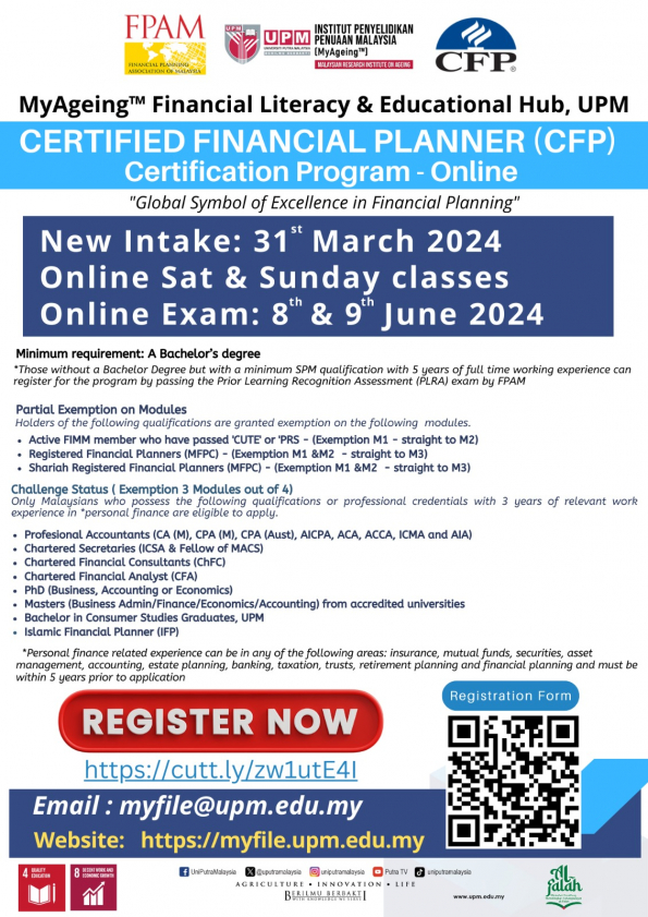 Online Certified Financial Planner (CFP) Certification Program - April 2024 Intake